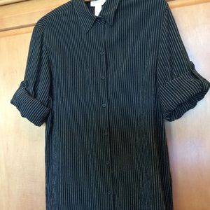 Jones New York Sport Black Roll up Shirt